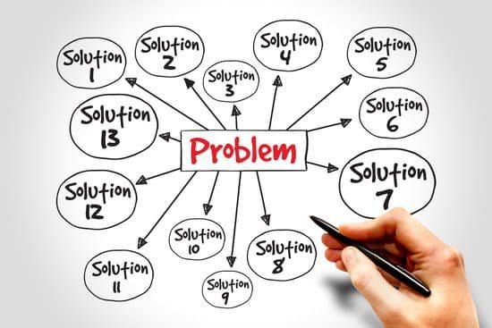 Image of the text problem in the middle with multiple solutions around it. For leadership qualities.