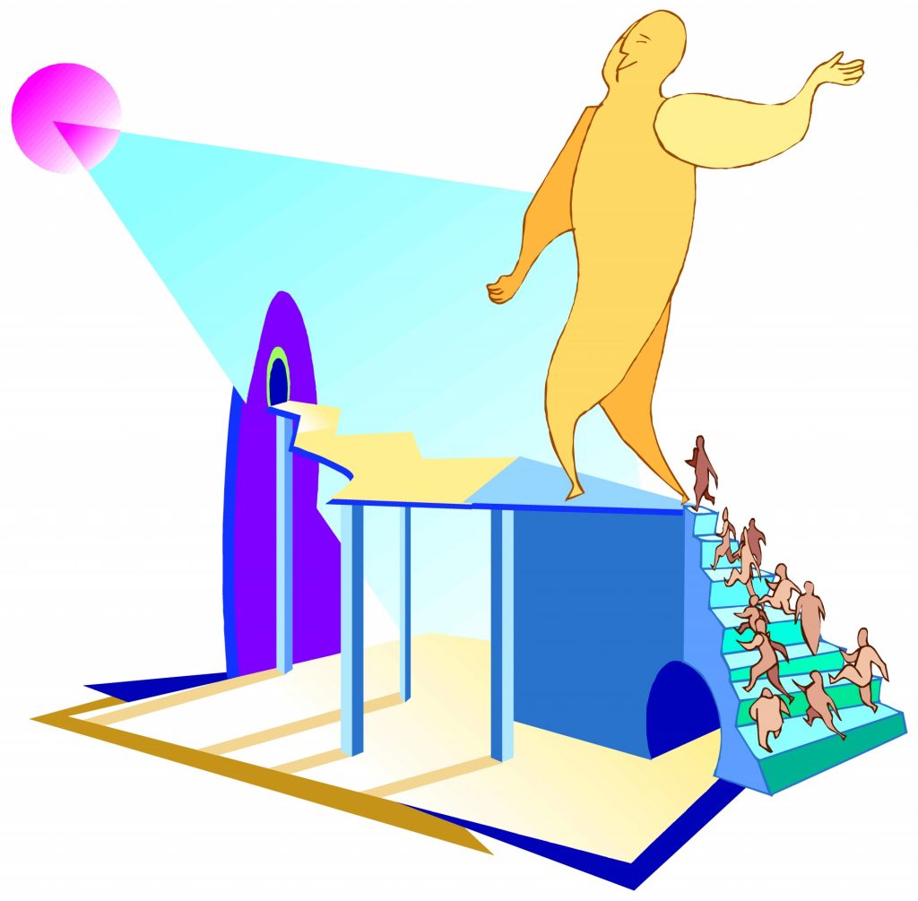 Image of a leader, manager, boss, or supervisor directing employees, subordinates, and followers for situational leadership theory examples.