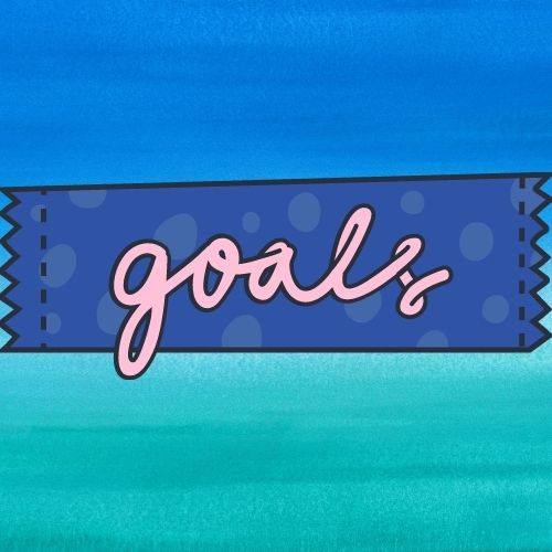Image of the word goals for the first step in the individual development plan.