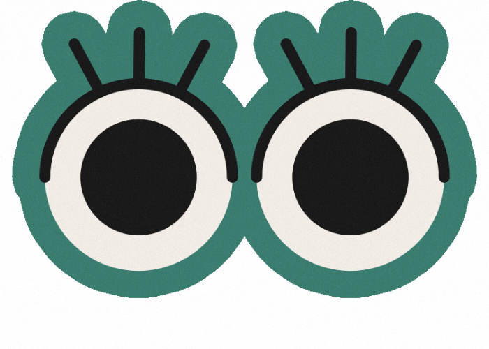 Eyes blinking.