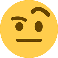 Eyebrow raise emoji.