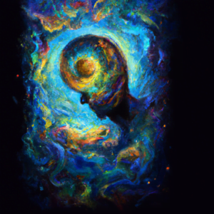 Colorful photo showing the inside of a person's head.