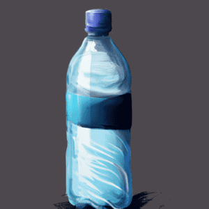 A water bottle