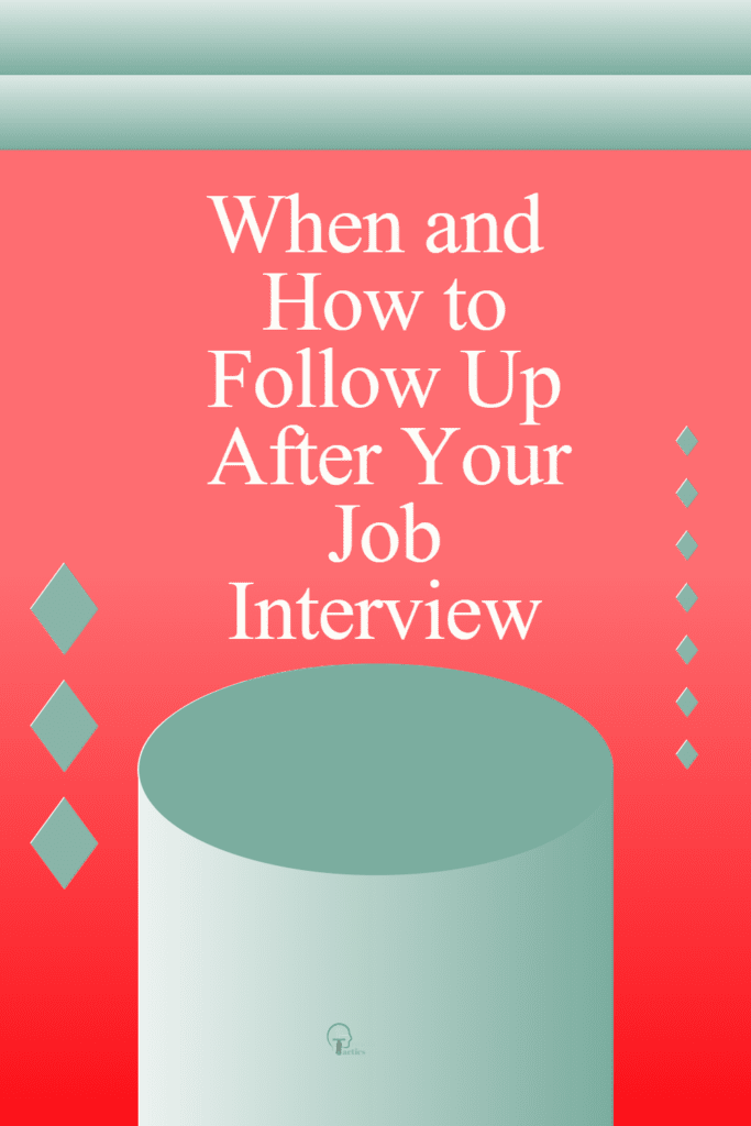 follow up after a job interview pin