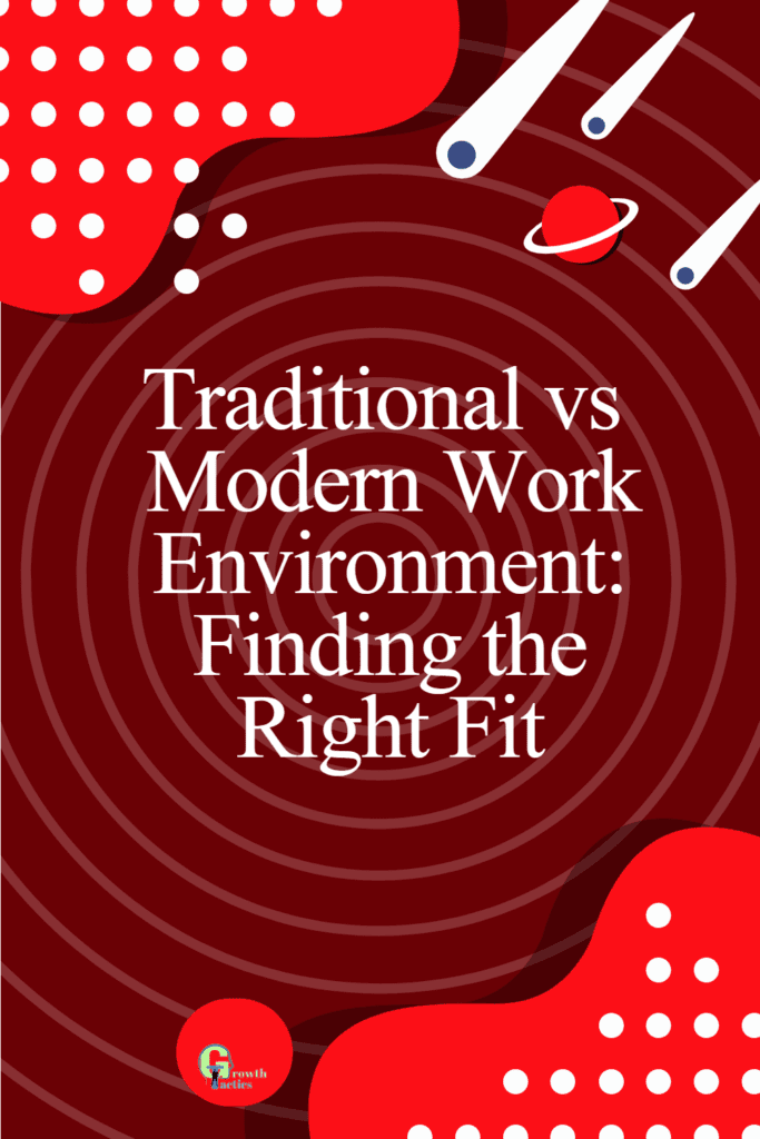 traditional workplace vs modern workplace pin