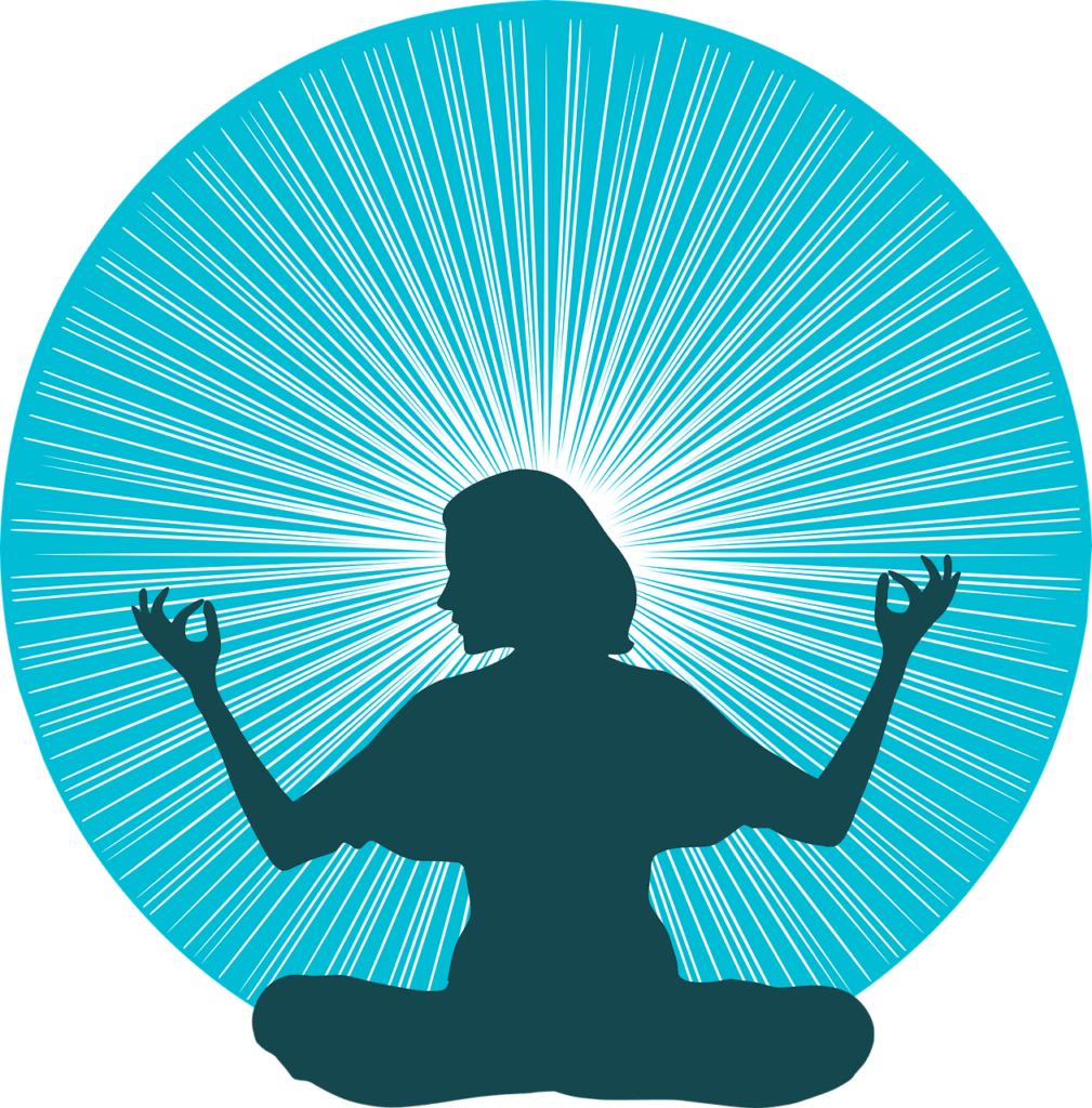 woman meditating for daily self improvement.