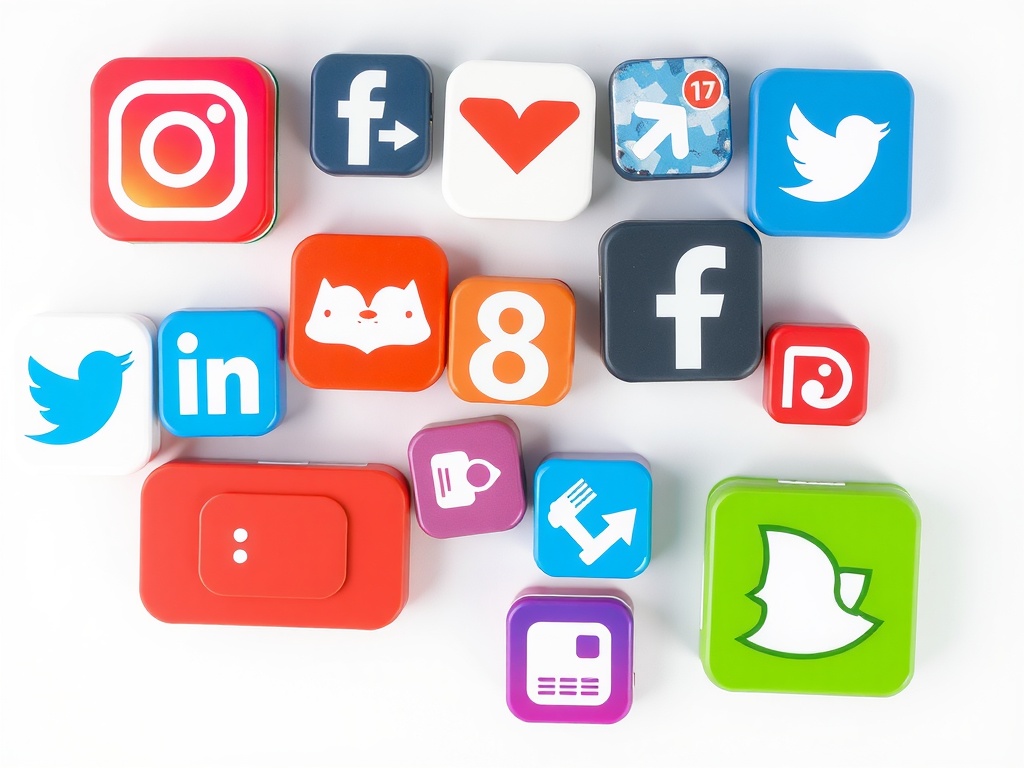 image with different social media icons