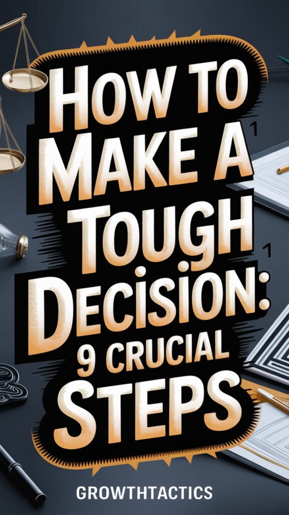 How to Make a Tough Decision: 9 Crucial Steps pin