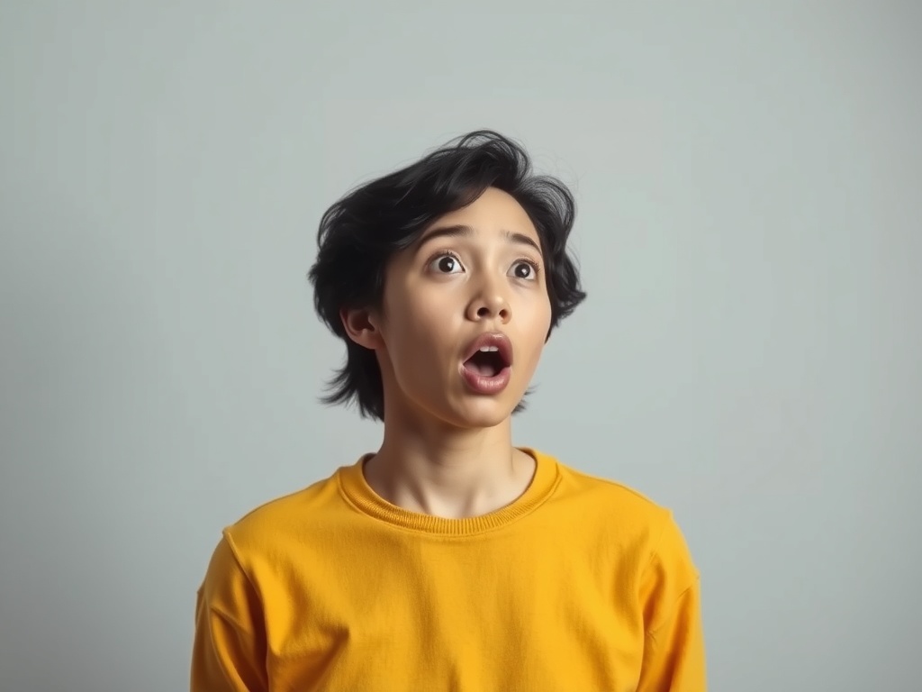 A person in shock because someone told them they're not listening.